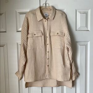 Cream Textured Women's Top